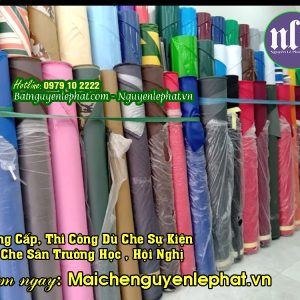 May vải bạt dù che sân trường học