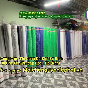 May vải bạt dù che sân trường học