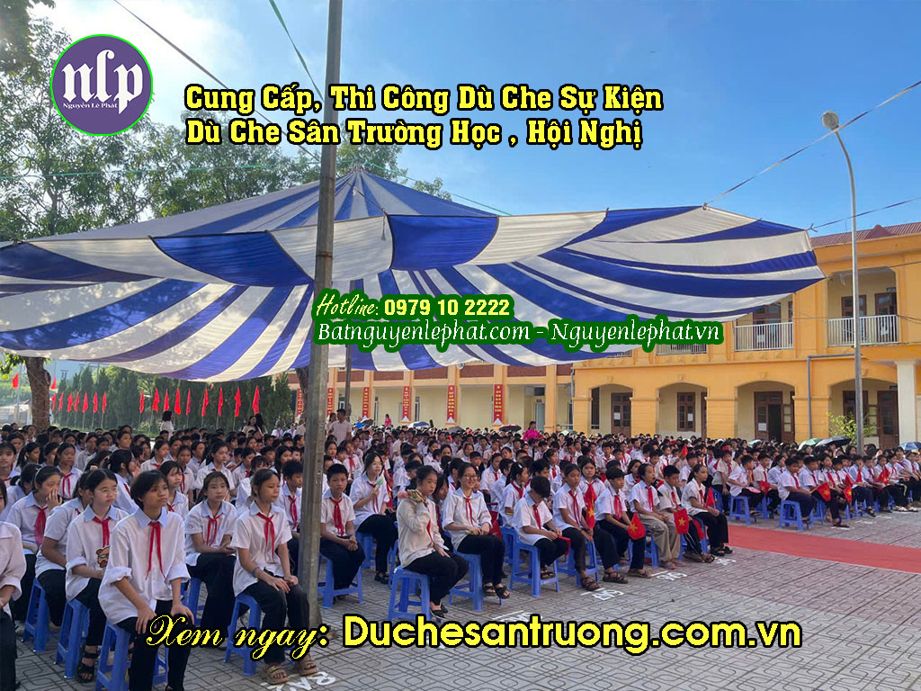 dù che nắng sân trường Dù che sân trường học