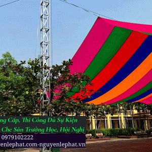 Thi Công Mái Che Bạt Căng Sân Trường Mầm Non Quốc Tế Tại Kiên Giang