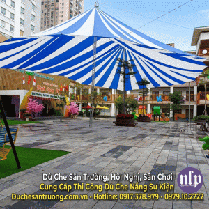 Dù Che Nắng Mưa Cho Sân Trường Học Ngoài Trời Ở TP. Pleiku, Dù che sân chào cờ Tại Gia Lai