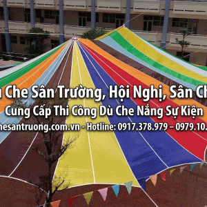Dù Che Nắng Mưa Cho Sân Trường Học Ngoài Trời Ở TP. Pleiku, Dù che sân chào cờ Tại Gia Lai