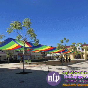 [Liên Hệ Ngay] Dù Che Sân Trường 2 Mái Chữ Nhật Vải loại Tốt Giá Lại Rẻ Tại Lạc Dương - Lâm Đồng