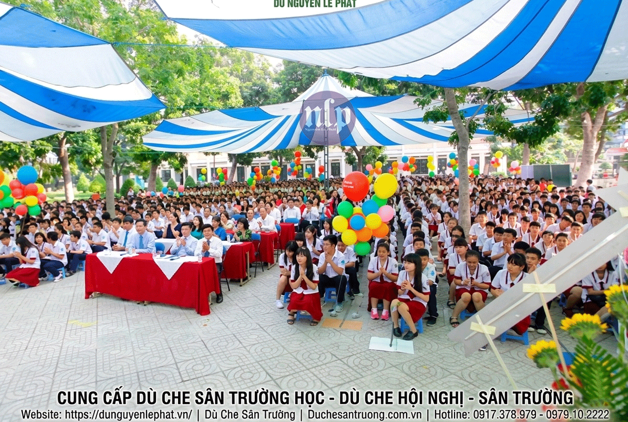 dù-sân-trường15 Bảng Giá Dù Che Nắng Sân Trường TP.Nha Trang, Dù Lớn Che Sân Trường Khánh Hoà Giá Tốt Nhất