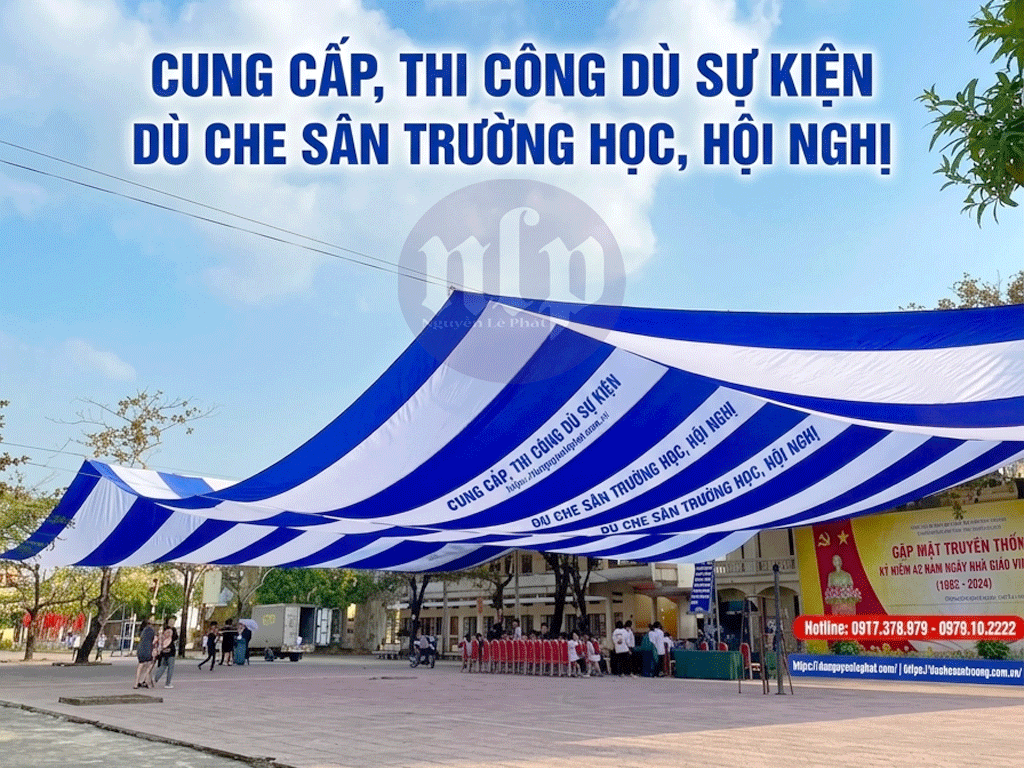 Xưỡng Bạt Dù Báo Giá Dù Che Sân Trường Mầm Non, Tiểu Học Đăk Nông