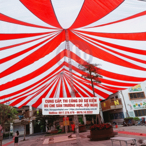 [Thi Công] Lắp Đặt Dù Che Sân Trường Tại Tuy An, Dù Che Sân Thể Dục Trường Học Phú Yên